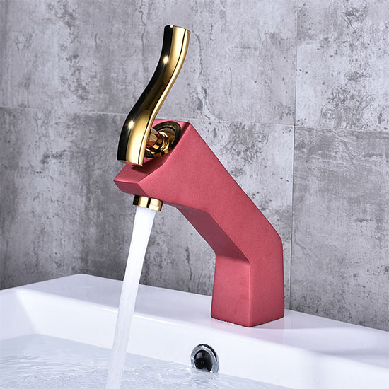 Vòi chậu lavabo âm tường màu vàng Miken MKV-017G (Mã mới MKV-600003GM) - Image 4