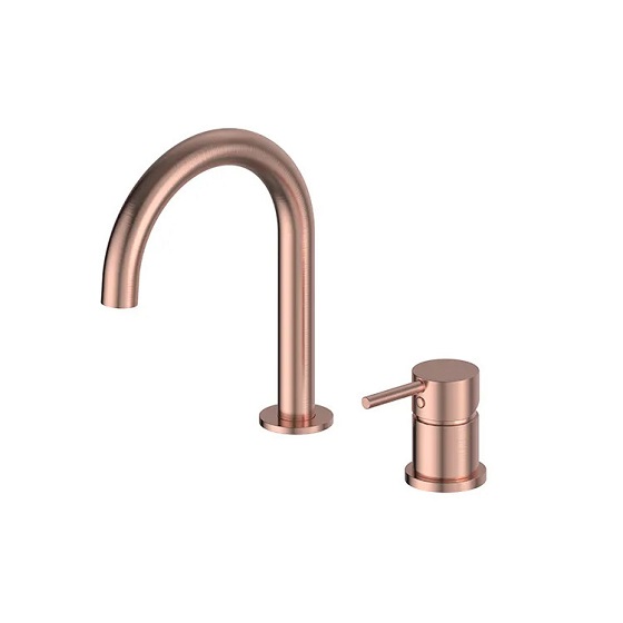 Vòi chậu lavabo âm tường màu vàng mờ Miken MKV-309GM - Image 4