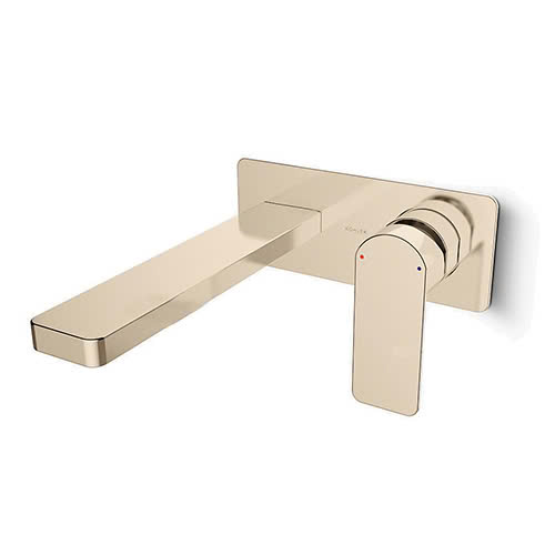 Vòi chậu lavabo âm tường màu vàng pháp, vàng hồng Kohler PARALLEL K-22567T-B4-BRD