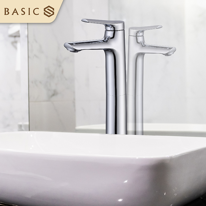 Vòi chậu lavabo âm tường nóng lạnh Basic BW-46017 - Image 5