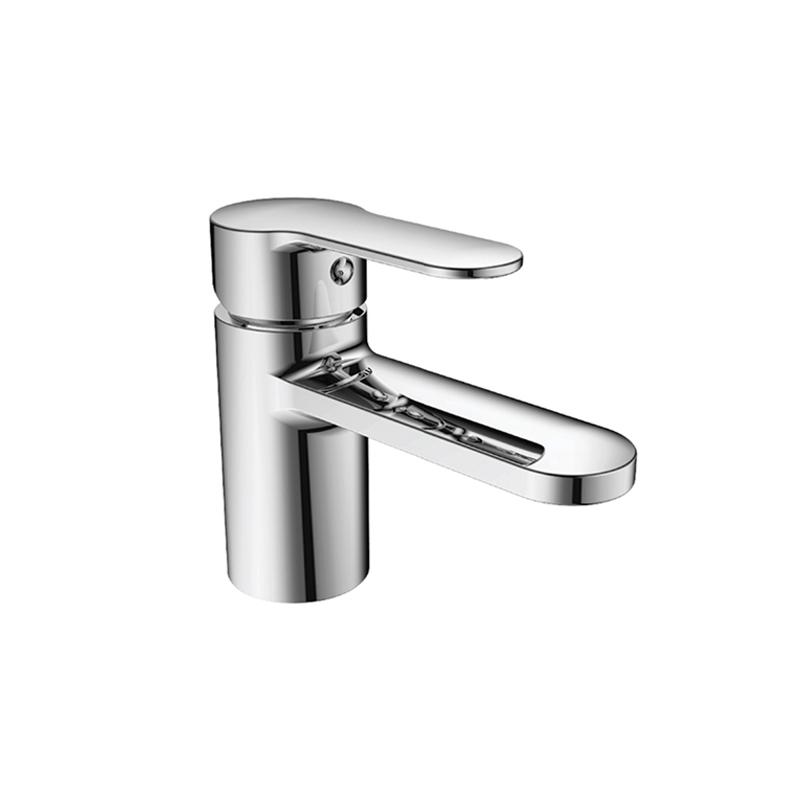 Vòi chậu lavabo âm tường nóng lạnh màu đen Basic BW-46016B - Image 4