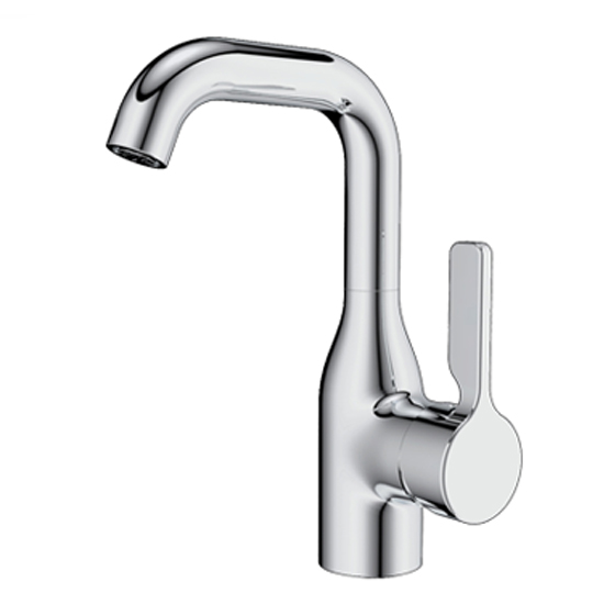 Vòi chậu lavabo gắn tường nóng lạnh màu xám JOMOO P22069-670_HBS-Z - Image 3