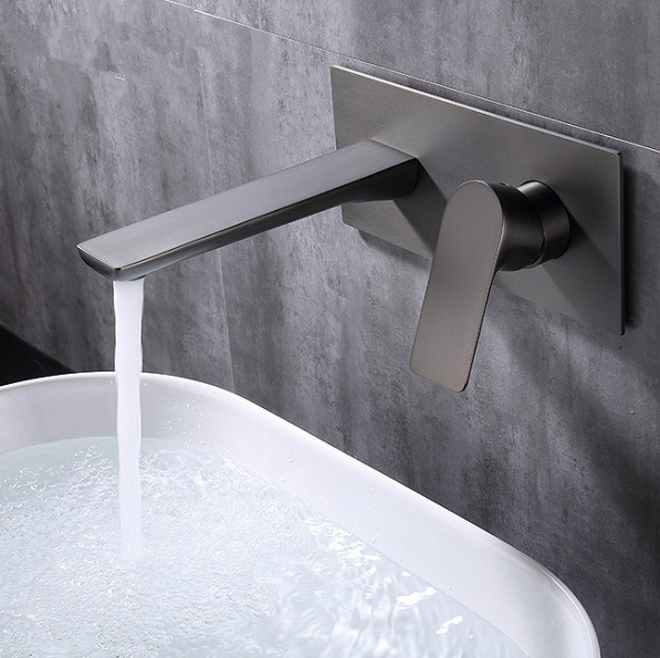 Vòi chậu lavabo mạ các màu Hồng vàng-Ghi xám-Trắng sứ-Vàng-Đen Miken MK-0911 - Image 3