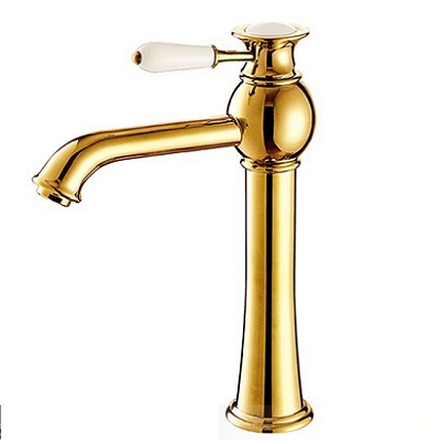 Vòi chậu lavabo mạ đồng tre trúc MK-2038GM (30cm) - Image 4