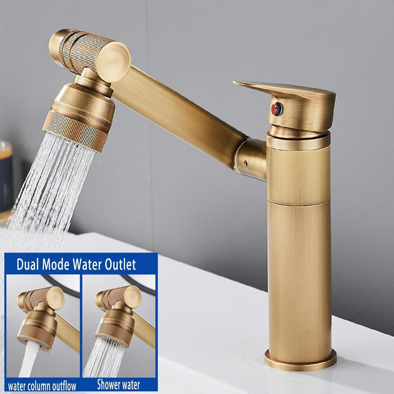 Vòi chậu lavabo mạ màu hồng vàng mờ Rose Gold MK-0911RGM-20 - Image 4