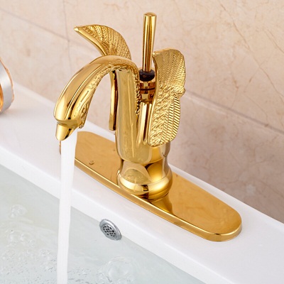 Vòi chậu lavabo mạ vàng Cleanmax 006 - Image 4