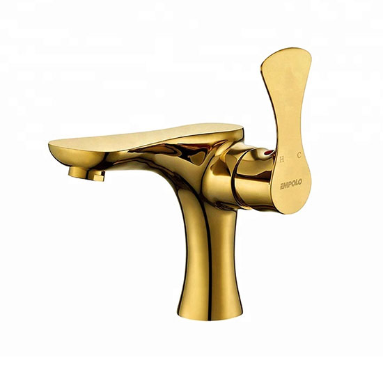 Vòi chậu lavabo mạ vàng HM-1218 (Đặt hàng từ 10-25 ngày) - Image 3