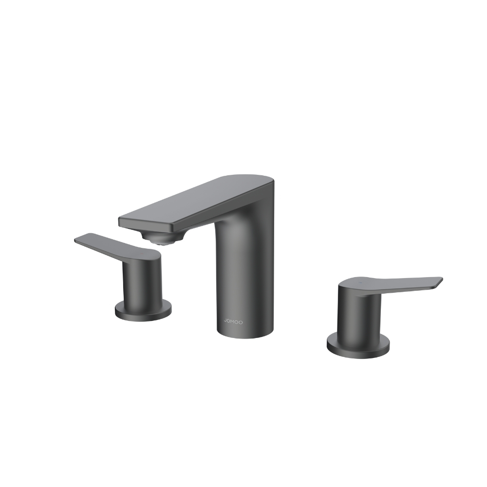 Vòi chậu lavabo nóng lạnh 3 lỗ màu xám ghi JOMOO P22067-646/DAC-Z