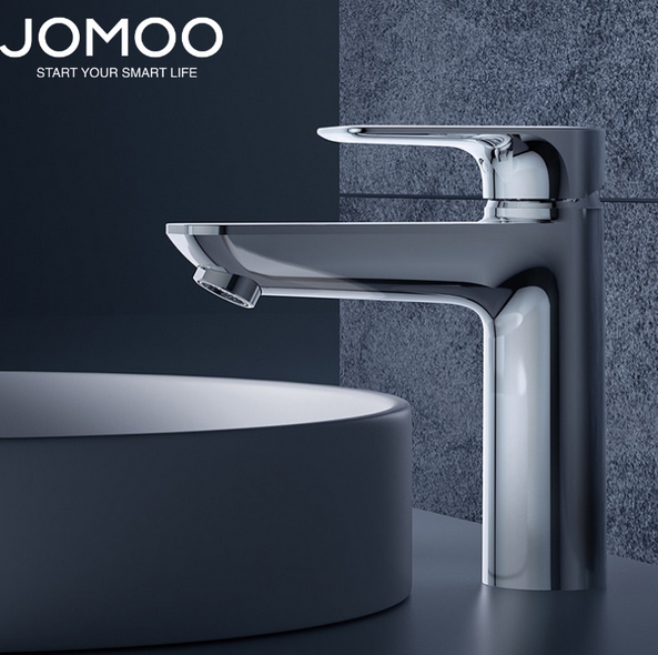 Vòi chậu lavabo nóng lạnh 3 lỗ màu xám ghi JOMOO P22067-646/DAC-Z - Image 5