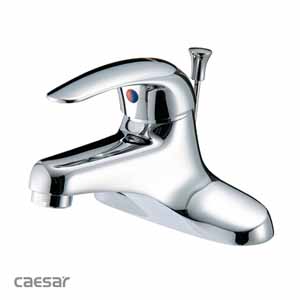 Vòi chậu lavabo nóng lạnh Caesar B262C (Đã bao gồm xi phông cần giật mạ xi toàn phần)