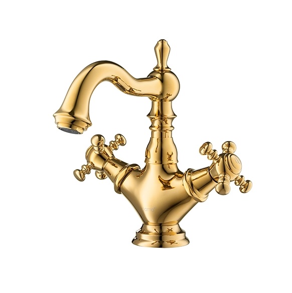Vòi chậu lavabo nóng lạnh COTTO CT239C16 (Cổ thấp, Van vặn) - Image 3