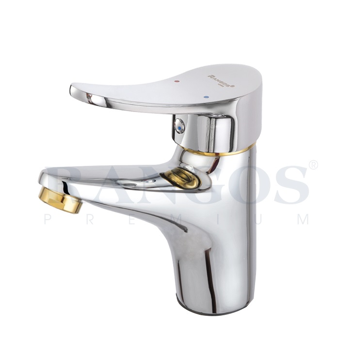 Vòi chậu lavabo nóng lạnh gắn chậu Rangos RG-03V1 - Image 5
