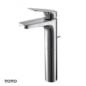 Vòi chậu lavabo nóng lạnh gắn tường màu đen Toto TLG01311BB - Image 6