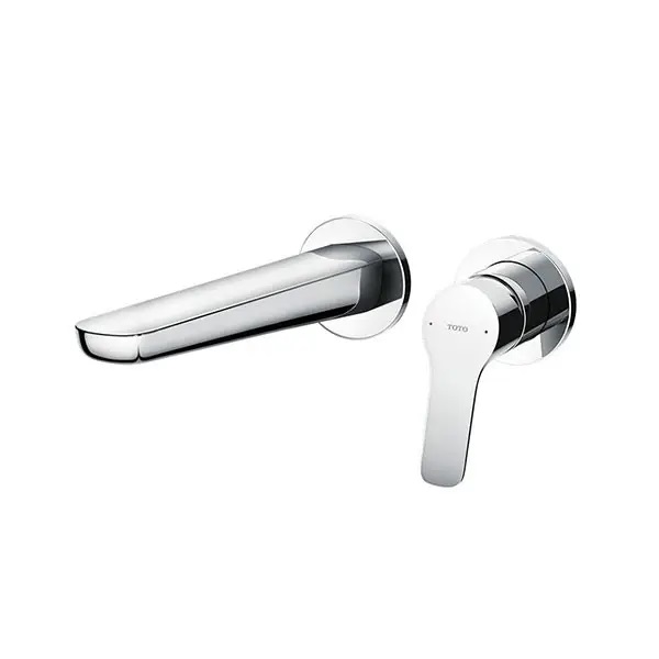 Vòi chậu lavabo nóng lạnh gắn tường màu trắng bóng Toto TLG03308BB#PARENT