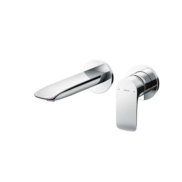 Vòi chậu lavabo nóng lạnh gắn tường màu trắng bóng Toto TLG04309BB#PARENT