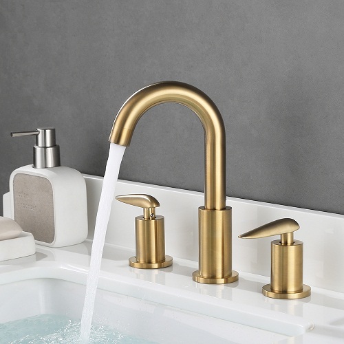 Vòi chậu lavabo nóng lạnh mạ đen LE-032 - Image 5