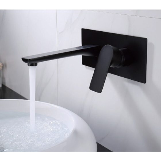 Vòi chậu lavabo nóng lạnh mạ màu đen Miken MK-0912B - Image 3