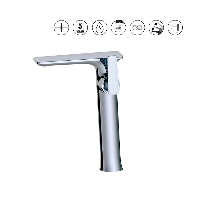 Vòi chậu lavabo nóng lạnh màu đen Basic BW-47002B - Image 5