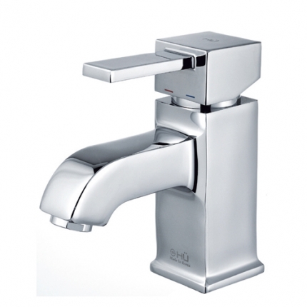 Vòi chậu lavabo nóng lạnh màu trắng mạ vàng Samwon GMFL-778 - Image 3