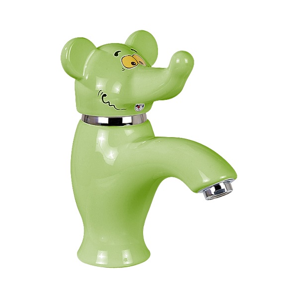 Vòi chậu lavabo trẻ em con voi có vòi ngộ nghĩnh màu xanh lá cây MKV-0979GR