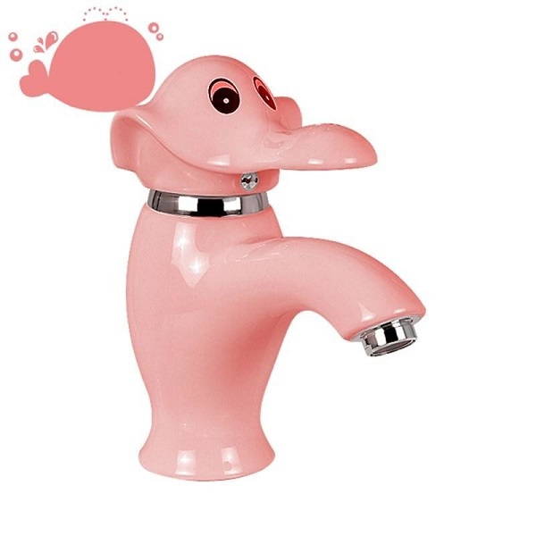 Vòi chậu lavabo trẻ em con voi ngộ nghĩnh màu trắng Miken MKV-097T - Image 6