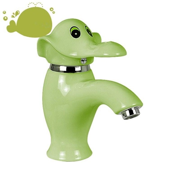 Vòi chậu lavabo trẻ em con voi ngộ nghĩnh màu vàng Miken MKV-097V - Image 6