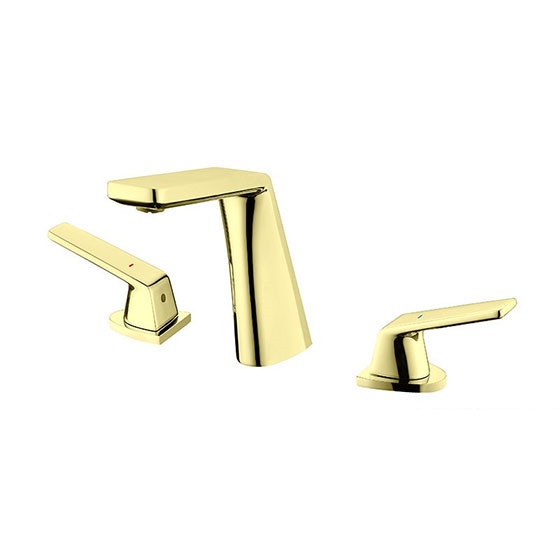 Vòi chậu lavabo, vòi bồn tắm 3 lỗ mạ vàng bóng MK-99061GB - Image 6