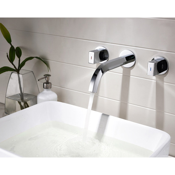 Vòi chậu lavabo, vòi bồn tắm mạ màu vàng 3 lỗ Miken MKV-1513G - Image 3