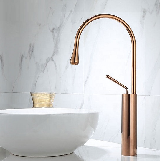Vòi chậu lavabo, vòi bồn tắm mạ màu vàng bóng 3 lỗ Miken MK-22028GB - Image 4