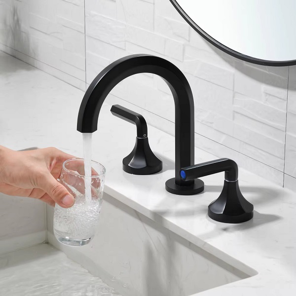 Vòi chậu lavabo, vòi bồn tắm màu đen mờ Miken MKV-V03B-28 - Image 6