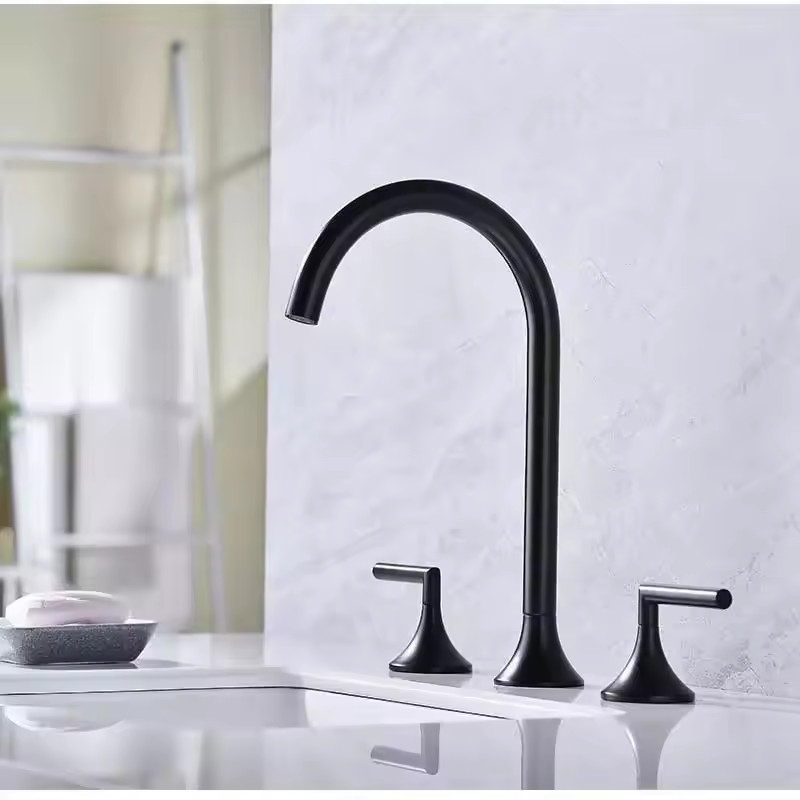 Vòi chậu lavabo, vòi bồn tắm màu Inox mờ Miken MKV-30003-WM - Image 6