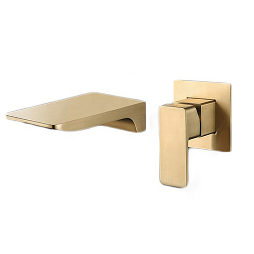 Vòi chậu lavabo, vòi bồn tắm màu vàng Miken MKV-M2664G-F - Image 3