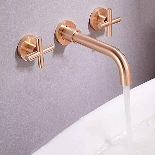 Vòi chậu lavabo, vòi bồn tắm màu vàng Miken MKV-M2664G-F - Image 4