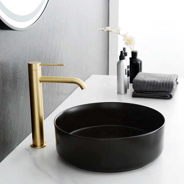 Vòi chậu lavabo, vòi bồn tắm màu vàng Miken MKV-M2664G-F - Image 5