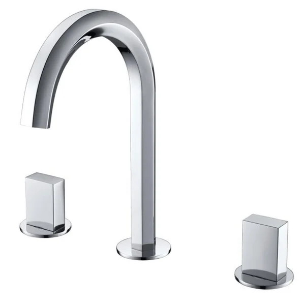 Vòi chậu lavabo, vòi bồn tắm màu vàng mờ Miken MKV-M2408GN-F - Image 6