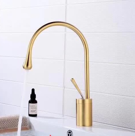 Vòi chậu rửa mặt nóng lạnh 20cm mạ vàng bọc đá HMA20 - Image 6