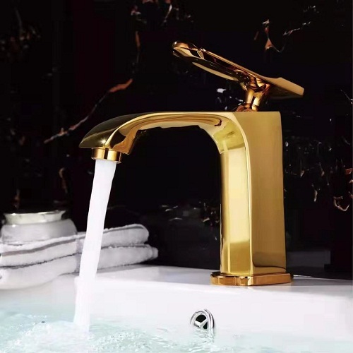 Vòi chậu rửa mặt nóng lạnh mạ vàng hồng Rose Gold KOKKU KM-6212E - Image 4