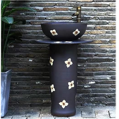 Vòi đặt sàn dùng cho chậu chân đứng và bồn tắm độc lập mạ vàng VDS-080G - Image 3