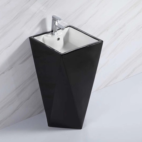 Vòi đặt sàn màu đen dùng cho chậu chân đứng và bồn tắm độc lập Miken VDS-083B - Image 5