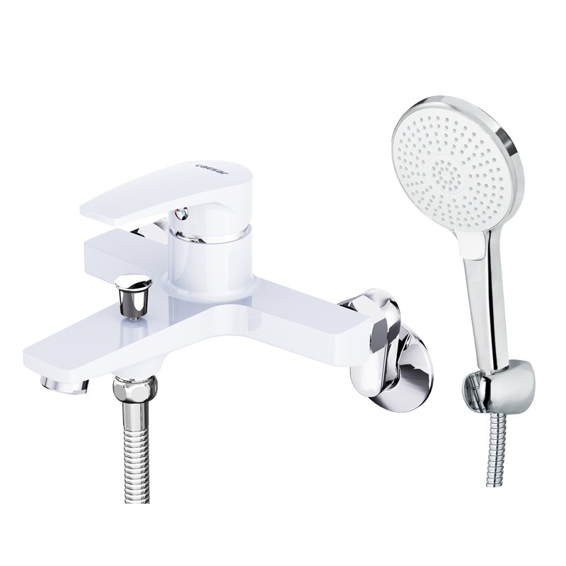 Vòi hoa sen tắm nóng lạnh màu trắng Caesar S393CW
