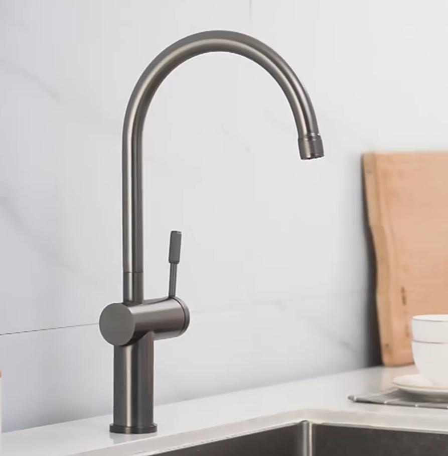 Vòi rửa bát cảm ứng màu đen nóng lạnh rút dây Miken MK-6056B - Image 4