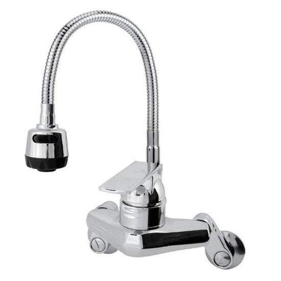 Vòi rửa bát Hàn Quốc cắm tường cần mềm HU-220 New