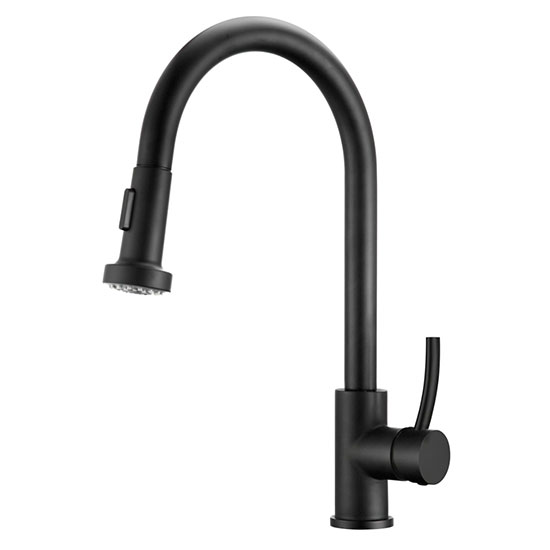 Vòi rửa bát mạ đen MN-603D