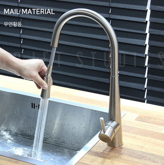 Vòi rửa bát màu đen nóng lạnh rút dây Miken MK-0578B - Image 3