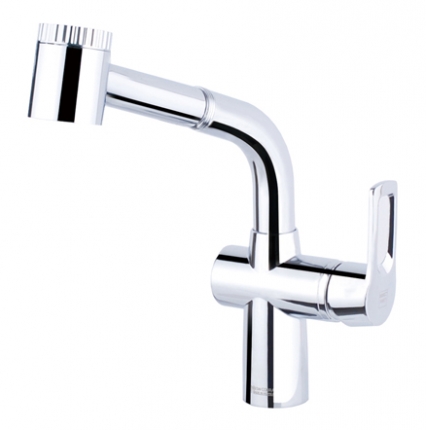 Vòi rửa bát ngổng mềm Hàn Quốc nóng lạnh cắm tường Samwon PSS-150 - Image 4