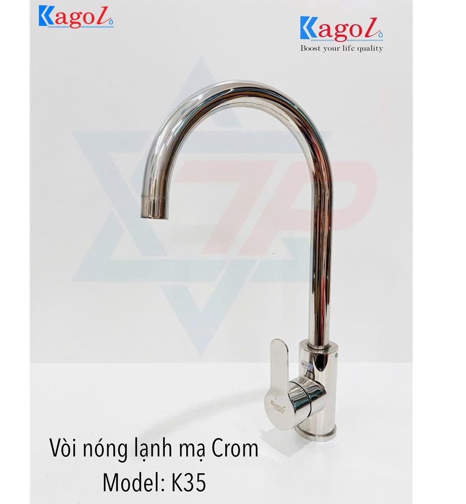 Vòi rửa bát nóng lạnh cần rút Kagol K16 - Image 3