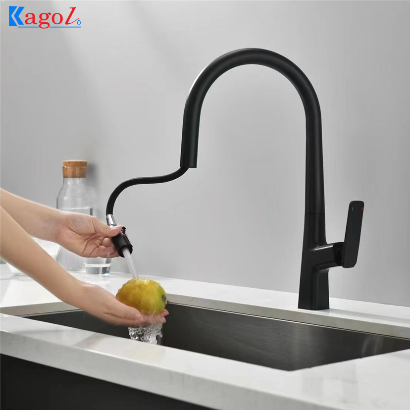Vòi rửa bát nóng lạnh cần rút Kagol K16 - Image 5