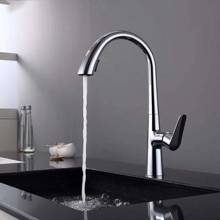 Vòi rửa bát nóng lạnh dây rút Crom Miken MK-1902C - Image 4