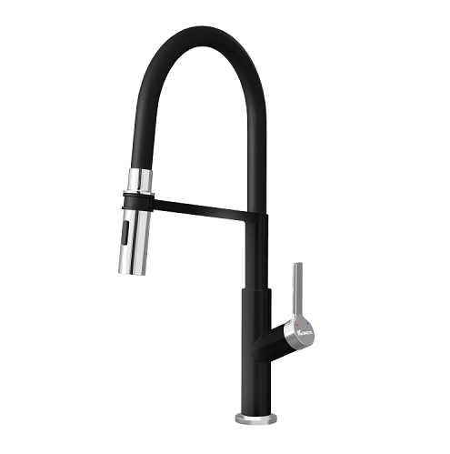 Vòi rửa bát nóng lạnh dây rút Konox Alto Chrome - Image 4