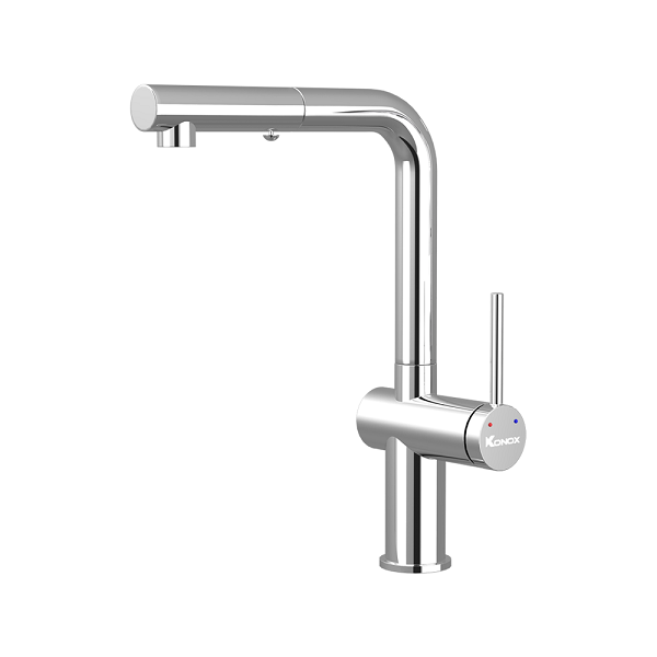 Vòi rửa bát nóng lạnh dây rút Konox Neva - Image 3